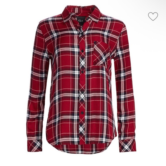 Rails | Hunter Navy Red Plaid Button-Up Long Sleeve Shirt- Size S - Picture 1 of 11